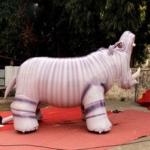 3 Meters Inflatable Hippo Model Custom Made Kid Displaying Toy Hippopotamus Animal Decoration For Event Item