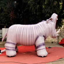 3 Meters Inflatable Hippo Model Custom Made Kid Displaying Toy Hippopotamus Animal Decoration For Event Item