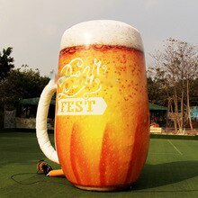 3 5x2 5x4 Meters Inflatable Beer Bottle Model Custom Made Glass Cup Decoration For Advert Promoting Sales