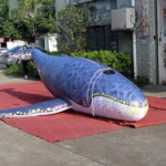 Customizable Size 3-8 Meters Inflatable Whale For Theme Park Hanging Cartoon Toys