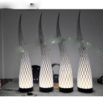 Attractive Inflatable Tusk With Led Lights For Wedding Party Events Decoration Illuminated Cone Stage Props