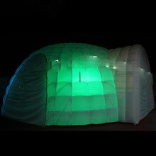 Custom 8m Marquee Igloo Inflatable Dome Tent With 3 Entrance Tunnel Camping Party Tents For