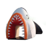 Funny Inflatable Shark Tunnel Archway Balloon Mascot Entrance For Sea World Event