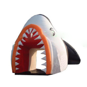Funny Inflatable Shark Tunnel Archway Balloon Mascot Entrance For Sea World Event
