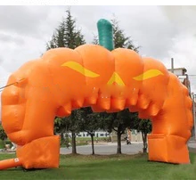 Outdoor Decoration Giant Inflatable Halloween Arch Pumpkin Entrance Archway For Promotional