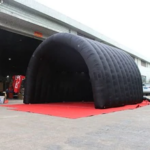 Hot Waterproof Black Inflatable Tunnel Tent Small Stage Cover For