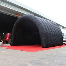 Hot Waterproof Black Inflatable Tunnel Tent Small Stage Cover For