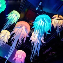 16 Colors Multi-colored Charming Hanging Led Light Inflatable Jellyfish Balloon For Stage Decor