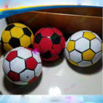 5 Pieces Lot Color 20cm Sticky Soccer Ball For Foot Dart Games Inflatable Football Dartboard Hand Pump