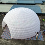 Newly Shape Exhibition Marquee Balloon Inflatable Dome Igloo House Building With Entrance For