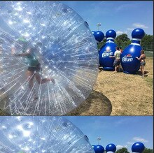 Mzqm Pvc Inflatable Body Zorb Ball 3m Dia Human Hamster For Customized Color