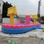 Inflatable Basketball Hoop With Outdoor Court