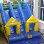 Sea Double Lane Inflatable Dry Slide 5x6m Pvc Giant Slides