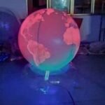 Giant Inflatable Led Earth Globe Balloon Lighting For Advertising Ball With Lights Event Promotion