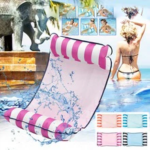 Summer Floating Water Hammock Float Lounger Inflatable Bed Air Mattresses Swimming Ring Pool Lounge Chair