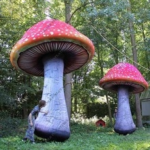 3m 5m Party Supply Vivid Colorful Giant Inflatable Mushroom With Led Lights For Outdoor Festival Events