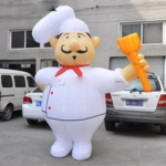 Funny Advertising Giant Inflatable Chef Model Balloon For Promotion