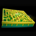 Funny Oxford Cube Inflatable Maze Obstacle Course Tag Arena For Outdoor Game