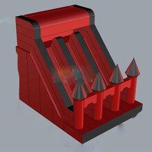 Red Jumping Slide Inflatable Up Jump Trampoline