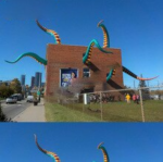 Mzqm Inflatable Octopus Legs Green Tentacles Building