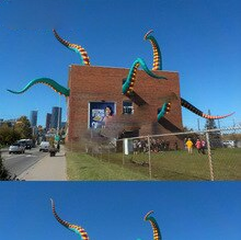 Mzqm Inflatable Octopus Legs Green Tentacles Building