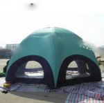 Green 6 Legs Inflatable Spider Dome Tent With Clear Windows Beach Party For Bell