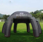 Outdoor Large Cool Black 6legs Inflatable Spider Dome Tent Structure For Car Show