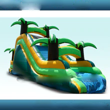 8m 26ft Tropical Theme Coconut Tree Inflatable Slide Commercial Pvc For Kids Adults Party Yard Toy Bounce