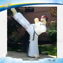 3m Inflatable Karate Model Kick Man For Advertising