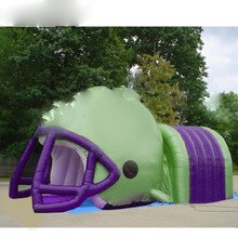 Custom Sport Games Events Advertising Blow Up Football Tunnel Giant Inflatable Helmet Tent For Field