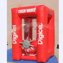 Advertising Tools Inflatable Money Machine Booth Cash Cube For Store Opening