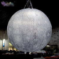 Practical 1-3 Meters Diameter Inflatable Moon Model For Event Decoration Led Toys