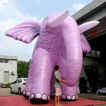 Newly Design 6x5x5mh Inflatable Pink Grain Elephant Custom Made Model Decoration For Advert