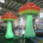 Air 2m 3m 5m Attractive Inflatable Mushroom With Led Lights For Outdoor Decoration