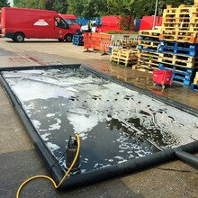 6x3m Customized Water Containment Mat Pvc Portable Garage Floor Car Wash Mats With Air-pump