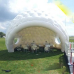 6mw White Golf Marquee Igloo Tent Inflatable Dome With Two Windows For Event Party Promotion