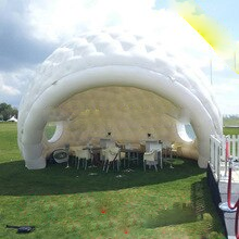 6mw White Golf Marquee Igloo Tent Inflatable Dome With Two Windows For Event Party Promotion