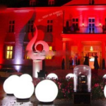 Customized Height Mushroom Inflatable Ground Decorative Decoration With Led Toys