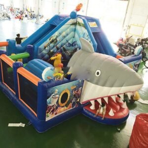 School Party Use Inflatable Fun City Park Bouncy Castle Jumping House Ocean World Sea Shark Combo Bouncer