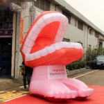 Customized 3m Height Giant Inflatable Tooth Cartoon Advertising Toys