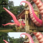 Mzqm Giant Inflatable Tentacles Custom Made 3m 4m 5m High Silver Tentacle Octopus Leg For Decoration To