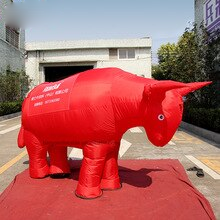 Customized 3 2x1 8 Meters Inflatable Bull Game Costume Parade Toys