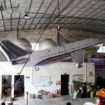 Bargain Price 6m Length Inflatable Hanging Air Plane Replica Custom Made Aircraft Decoration Item Suspended Toy