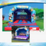 To Door Mickey Minnie Mouse Bounce House Jumping Bed Bouncer Jumper Trampoline Moonwalk Bouncy Castle