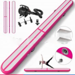 Pink Color Inflatable Air Beam For Training 300x40x20cm Balance Folding Mat Gymnastics Mini Size