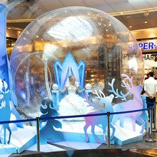Postage 6x4x3mh Inflatable Bubble Tent Transparent Christmas Theme Personalized Advert Mall Decoration