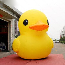 Personalized 13 Feet Height Giant Inflatable Duck 4m Tall Rubber For Toys