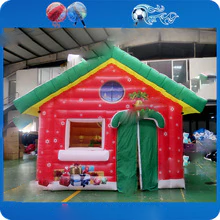 4mlx3mwx3mh Decoration Inflatable Christmas Santa Grotto House Booth Tent