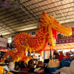 Customized 6m Length Giant Inflate Dragon Inflatable Chinese Flying Toys