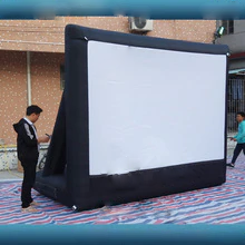 3m Front Rear Projection Inflatable Movie Screen Small Film Yard Party Tv Air Cinema With Blower